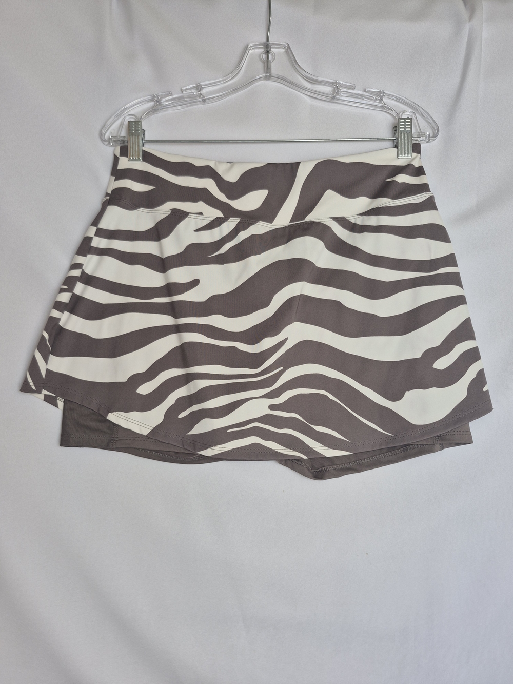 Sincerely Jules Taupe and Cream Zebra Skort